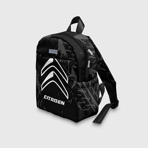 Детский рюкзак Citroen speed на темном фоне со следами шин / 3D-принт – фото 3