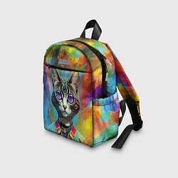 Детский рюкзак Cat fashionista - neural network, цвет: 3D-принт — фото 2