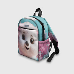 Детский рюкзак Белый пушистый медвежонок, цвет: 3D-принт — фото 2