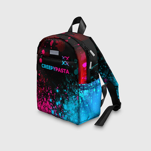 Детский рюкзак CreepyPasta - neon gradient: символ сверху / 3D-принт – фото 3
