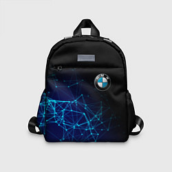 Детский рюкзак BMW - логотип с геометрическим фоном, цвет: 3D-принт
