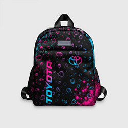 Детский рюкзак Toyota - neon gradient: надпись, символ, цвет: 3D-принт