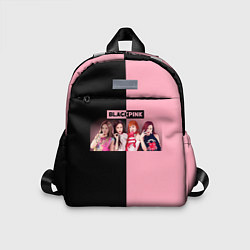 Детский рюкзак Черно-розовый градиент Black Pink, цвет: 3D-принт