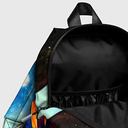 Детский рюкзак Девушка биоробот в космосе, цвет: 3D-принт — фото 2