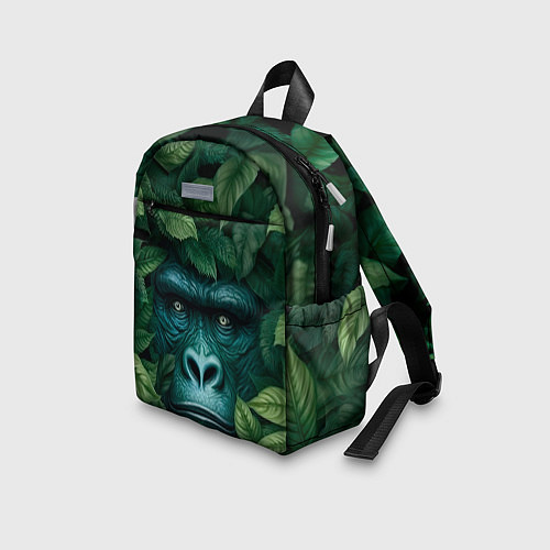 Детский рюкзак Горилла в кустах джунгли / 3D-принт – фото 3