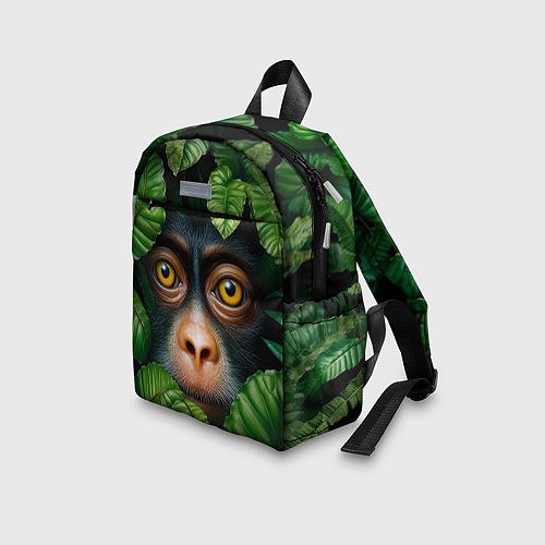 Детский рюкзак Черная обезьянка / 3D-принт – фото 3