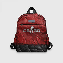 Детский рюкзак CS GO red black texture, цвет: 3D-принт