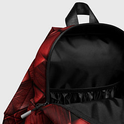 Детский рюкзак Кожаная красно черная текстура, цвет: 3D-принт — фото 2