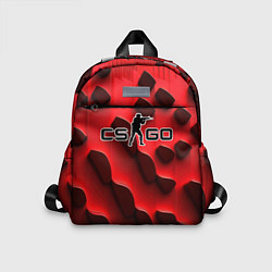 Детский рюкзак CS GO black red abstract, цвет: 3D-принт