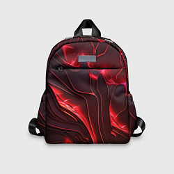 Детский рюкзак Красные разломы, цвет: 3D-принт