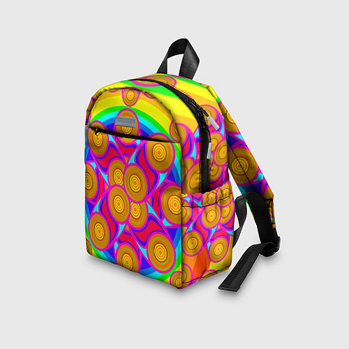 Детский рюкзак Узор цвета хохломы / 3D-принт – фото 3
