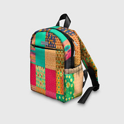 Детский рюкзак Кусочки материи, цвет: 3D-принт — фото 2