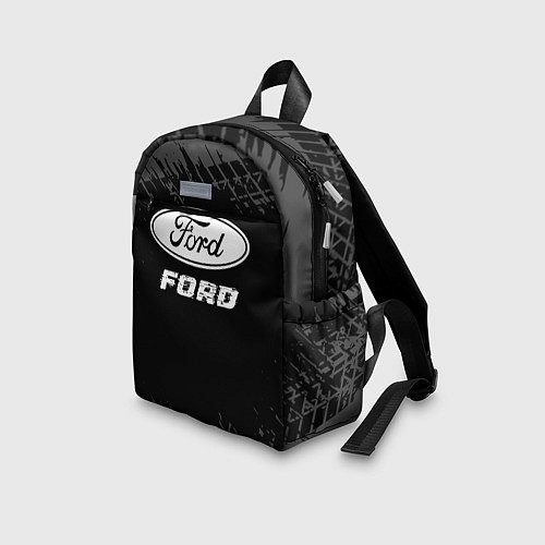 Детский рюкзак Ford speed на темном фоне со следами шин / 3D-принт – фото 3