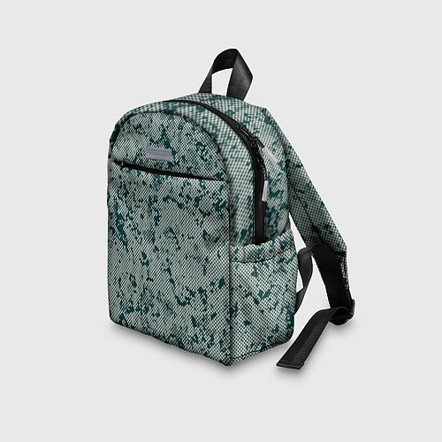 Детский рюкзак Абстракция точечная зелёный / 3D-принт – фото 3