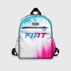 Детский рюкзак Fiat neon gradient style: символ сверху, цвет: 3D-принт
