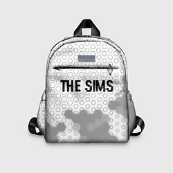 Детский рюкзак The Sims glitch на светлом фоне: символ сверху, цвет: 3D-принт