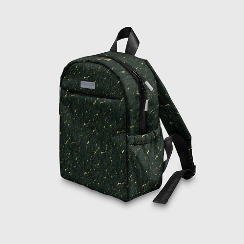 Детский рюкзак Текстура зелёный мрамор / 3D-принт – фото 3