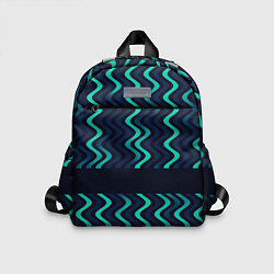 Детский рюкзак Волнистый тёмный, цвет: 3D-принт