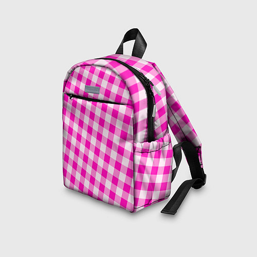 Детский рюкзак Розовая клетка Барби / 3D-принт – фото 3