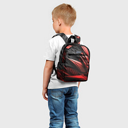 Детский рюкзак Объемные красные элементы, цвет: 3D-принт — фото 2