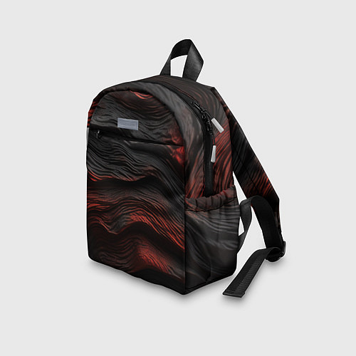 Детский рюкзак Black red texture / 3D-принт – фото 3