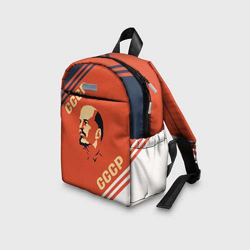 Детский рюкзак Ленин на красном фоне / 3D-принт – фото 3