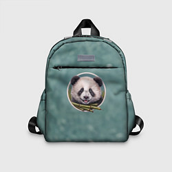 Детский рюкзак Милая мордочка панды с бамбуком, цвет: 3D-принт
