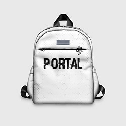 Детский рюкзак Portal glitch на светлом фоне: символ сверху, цвет: 3D-принт