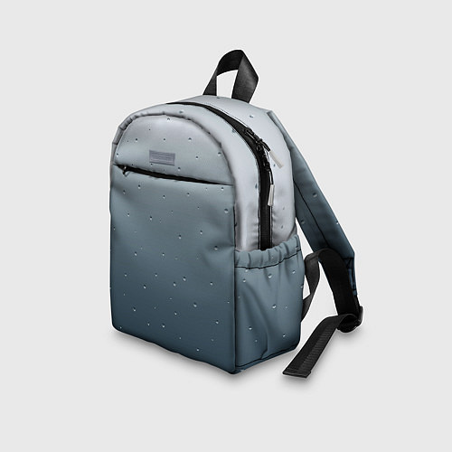 Детский рюкзак Серый градиент капли / 3D-принт – фото 3