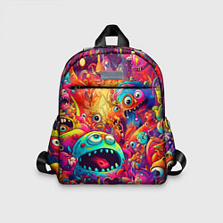 Детский рюкзак Кислотные чудики, цвет: 3D-принт