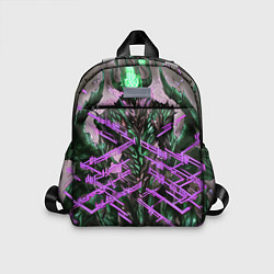 Детский рюкзак Фиолетовый элементаль киберпанк, цвет: 3D-принт