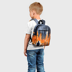 Детский рюкзак Мегаполис с силуэтом человека, цвет: 3D-принт — фото 2