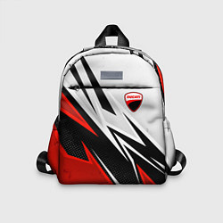 Детский рюкзак Ducati - белый и красный, цвет: 3D-принт