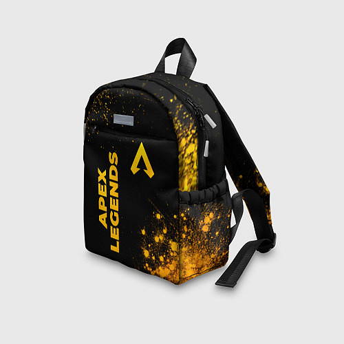 Детский рюкзак Apex Legends - gold gradient: надпись, символ / 3D-принт – фото 3