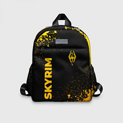 Детский рюкзак Skyrim - gold gradient: надпись, символ, цвет: 3D-принт