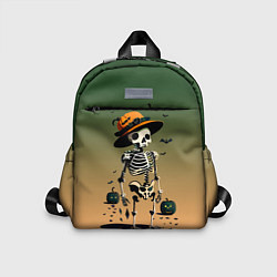 Детский рюкзак Funny skeleton - halloween - neural network, цвет: 3D-принт