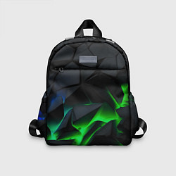 Детский рюкзак Зеленый и синий неон, цвет: 3D-принт