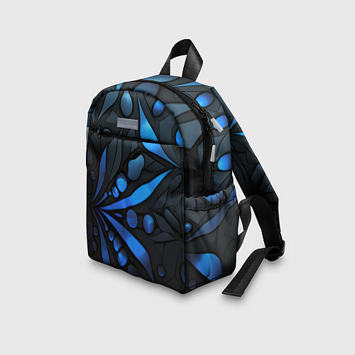 Детский рюкзак Black blue elements / 3D-принт – фото 3