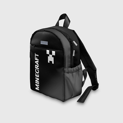 Детский рюкзак Minecraft glitch на темном фоне: надпись, символ / 3D-принт – фото 3