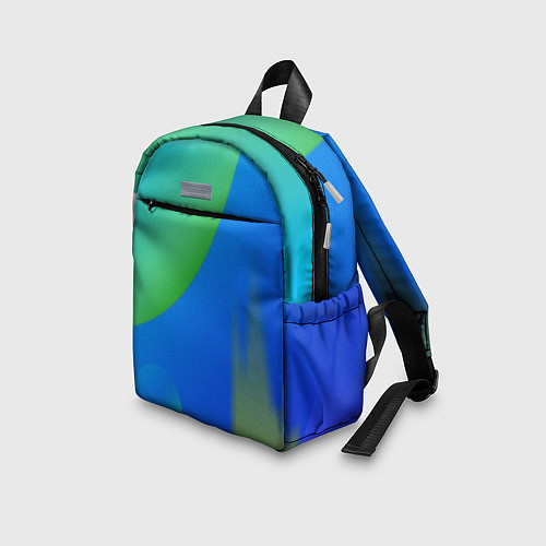 Детский рюкзак Яркий синий круг / 3D-принт – фото 3