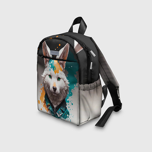 Детский рюкзак Кролик в каплях краски / 3D-принт – фото 3