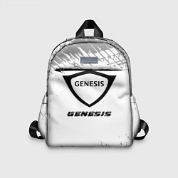 Детский рюкзак Genesis speed на светлом фоне со следами шин, цвет: 3D-принт