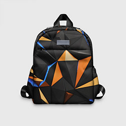 Детский рюкзак Оранжевые и черные элементы, цвет: 3D-принт