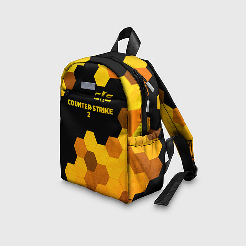Детский рюкзак Counter-Strike 2 - gold gradient: символ сверху / 3D-принт – фото 3