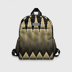 Детский рюкзак Золотые ромбы на черном, цвет: 3D-принт
