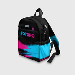 Детский рюкзак Totoro - neon gradient: символ сверху, цвет: 3D-принт — фото 2