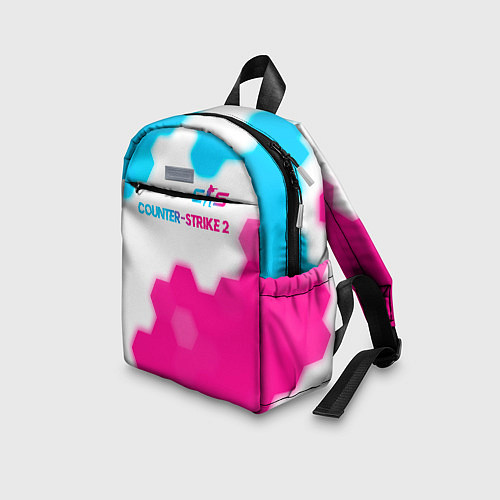 Детский рюкзак Counter-Strike 2 neon gradient style: символ сверх / 3D-принт – фото 3