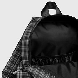 Детский рюкзак Черно-белая шотландка, цвет: 3D-принт — фото 2