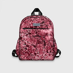 Детский рюкзак Мозаичный узор в коричнево-красных тонах, цвет: 3D-принт