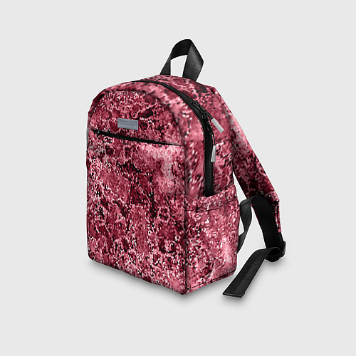 Детский рюкзак Мозаичный узор в коричнево-красных тонах / 3D-принт – фото 3